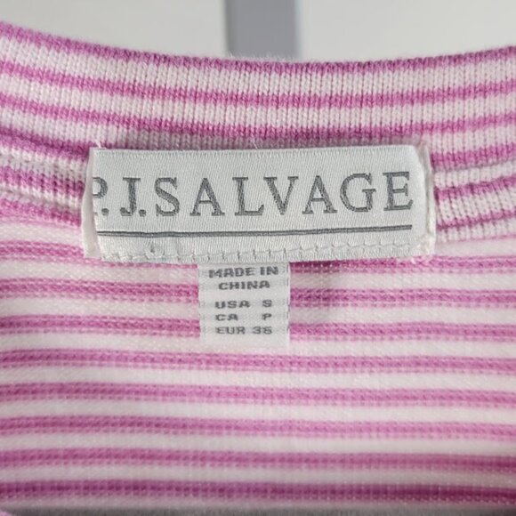PJ SALVAGE striped pajama top short sleeve Sz S NEW - Picture 5 of 7